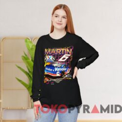 Rare Vintage Nascar Mark Martin 6 T-shirt 2 Rare Vintage Nascar Mark Martin 6 T shirt Valvoline Performance Team Black Long sleeved