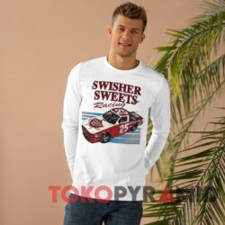 Rare Vintage Nascar Rob Moroso 25 Swisher Sweets Racing T-shirt 3 Rare Vintage Nascar Rob Moroso 25 Swisher Sweets Racing White Long sleeved