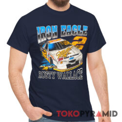 Rare Vintage Nascar Rusty Wallace Iron Eagle Shirt