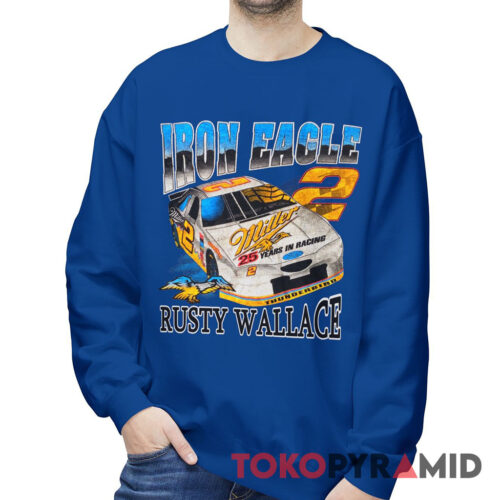 Rare Vintage Nascar Rusty Wallace Iron Eagle Sweatshirt