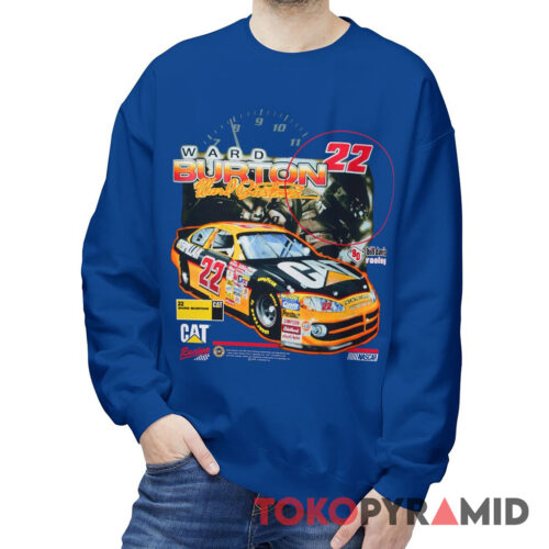 Rare Vintage Nascar Ward Burton 22 Cat Dodge Caterpillar Sweatshirt