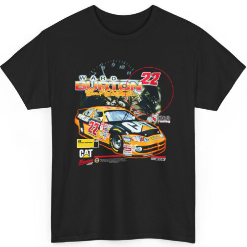 Rare Vintage Nascar Ward Burton 22 Cat Dodge Caterpillar T Shirt