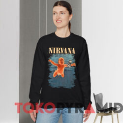 Rare Vintage Nirvana Nevermind Album T-shirt 2 Rare Vintage Nirvana Nevermind Album T shirt Black Sweatshirt