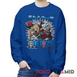 Rare Vintage One Piece Straw Hat Crew Cast Collage Sweatshirt