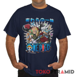 Rare Vintage One Piece Straw Hat Crew Cast Collage Tee