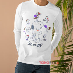 Rare Vintage Peanuts Snoopy Sport Shirt 4 Rare Vintage Peanuts Snoopy Sport White Long sleeved