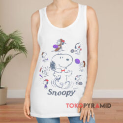 Rare Vintage Peanuts Snoopy Sport Shirt 2 Rare Vintage Peanuts Snoopy Sport White Tank Top