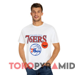 Rare Vintage Philadelphia 76ers Logo T shirt White T shirt