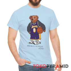 Rare Vintage Ralph Lauren Bear Lakers Kobe Bryant Polo Bear Shirt
