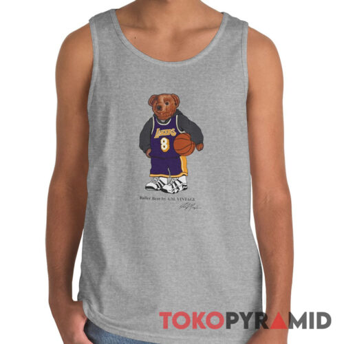 Rare Vintage Ralph Lauren Bear Lakers Kobe Bryant Polo Bear Tank Top