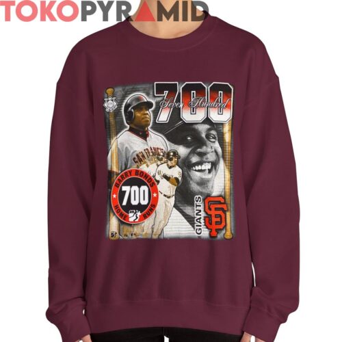 Rare Vintage San Francisco Giants Barry Bonds 700 Home Runs Shirt