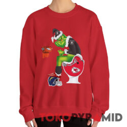 Rare Vintage Santa Grinch Oakland Raiders Toilet Christmas Sweatshirt