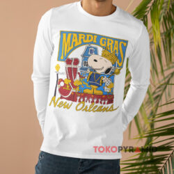 Rare Vintage Snoopy Mardi Gras New Orleans 1989 Long sleeved