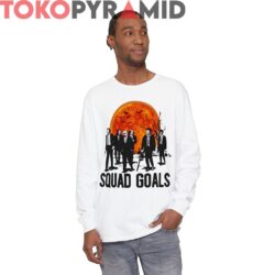 Rare Vintage Squad Goals Horror Halloween Sunset Shirt