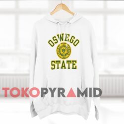Rare Vintage State University Of New York 1990s Oswego White Hoodie