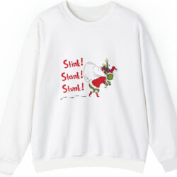 Rare Vintage Stink Stank Stunk The Grinch Santa Sweater 5 Rare Vintage Stink Stank Stunk The Grinch Santa Sweater White Sweatshirt