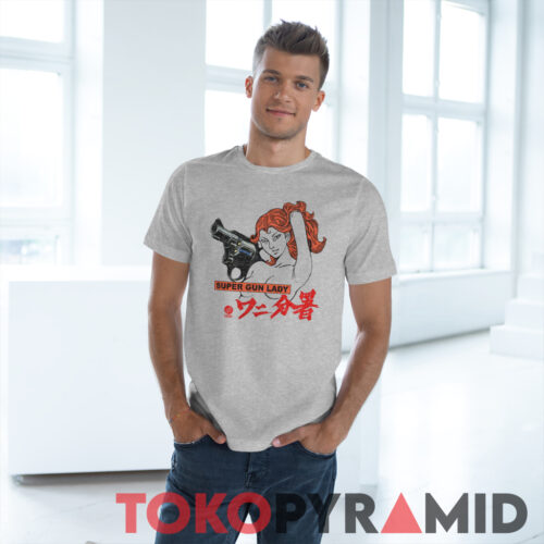 Rare Vintage Super Gun Lady T shirt Police Branch 82 Japan Manga Man Heather Rare Vintage Super Gun Lady T shirt Police Branch 82 Japan Manga Man Heather