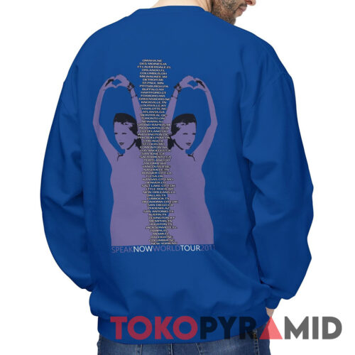 Rare Vintage Taylor Swift Speak Now World Tour 2011 Double Sided Sweatshirt