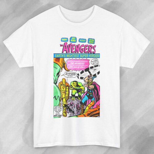Rare Vintage The Avengers Comic Avengers Vs Loki Shirt