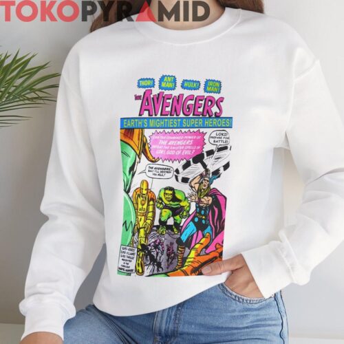 Rare Vintage The Avengers Comic Avengers Vs Loki Shirt