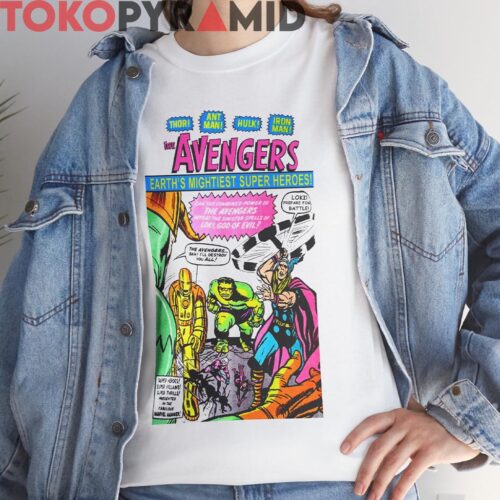 Rare Vintage The Avengers Comic Avengers Vs Loki Shirt