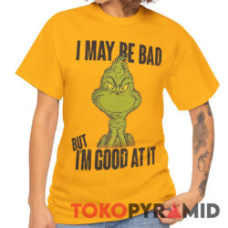 Rare Vintage The Grinch Dr Seuss I May Be Bad Christmas Tee