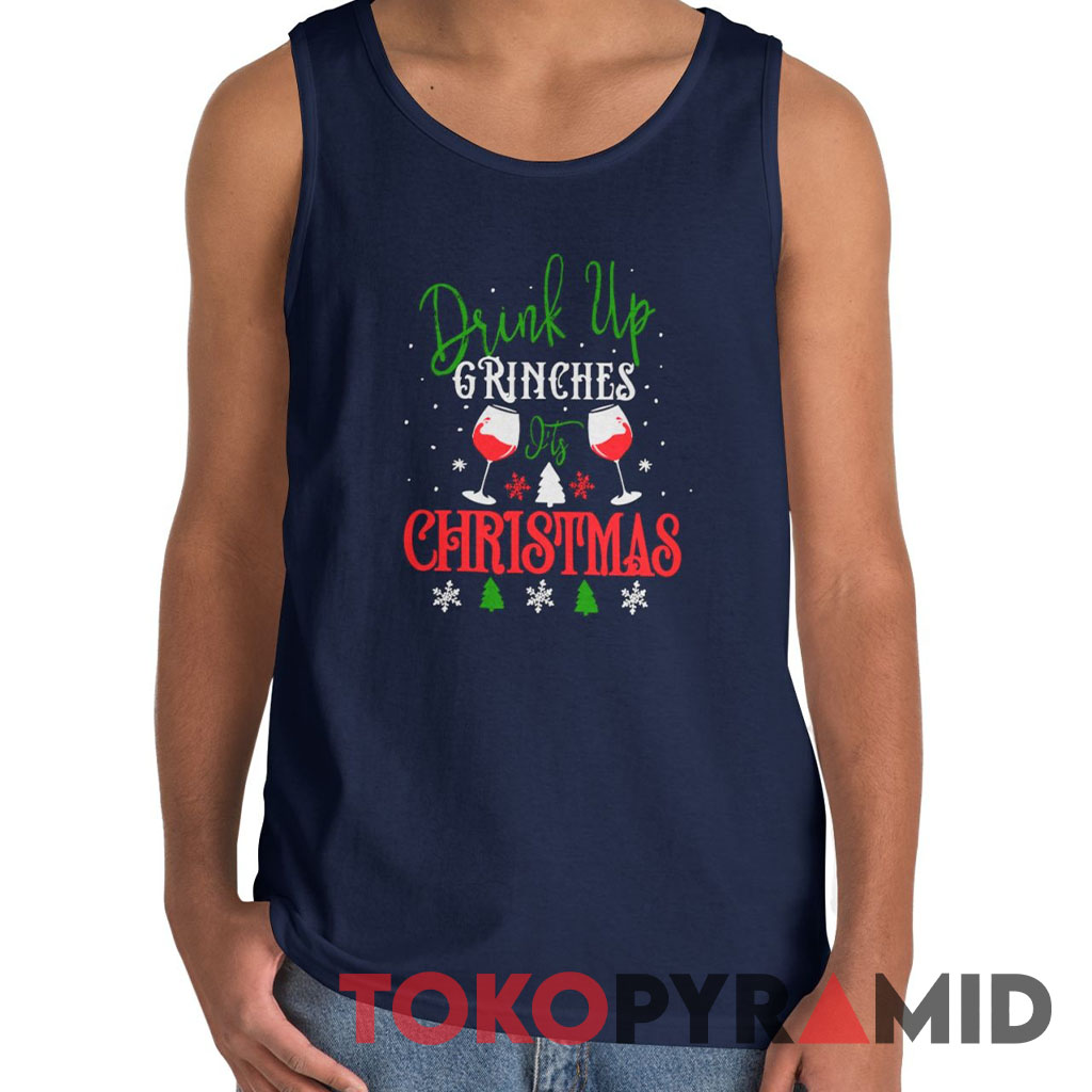 Rare Vintage The Grinch Drink Up Grinches It's Christmas Tank Top Rare Vintage The Grinch Drink Up Grinches It's Christmas Tank Top