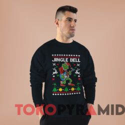 Rare Vintage The Grinch Guitar Christmas Sweater Man Black Sweater T shirt