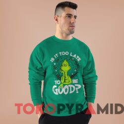 Rare Vintage The Grinch Is It Too Late To Be Good Sweater Man Kelly Sweater