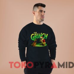 Rare Vintage The Grinch Jim Carrey Movie Sweater Man Black Sweater