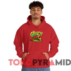 Rare Vintage The Grinch Jim Carrey Movie Sweater Man Red Hoodie