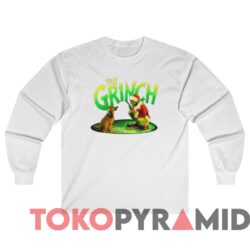 Rare Vintage The Grinch Jim Carrey Movie Sweater White Long sleeved