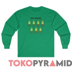 Rare Vintage The Grinch My Week Sweater KellyGreen Long sleeved