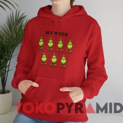 Rare Vintage The Grinch My Week Sweater Red Hoodie.