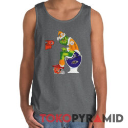 Rare Vintage The Grinch Santa Toilet NFL Football Pittsburgh Steelers Tank Top