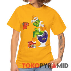 Rare Vintage The Grinch Santa Toilet NFL Football Pittsburgh Steelers Tee