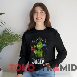 Rare Vintage The Grinch This Is Me Being Jolly Sweater Black