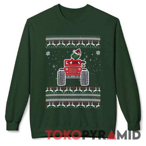 Rare Vintage The Grinch Truck Merry Christmas Ugly Shirt