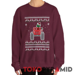 Rare Vintage The Grinch Truck Merry Christmas Ugly Sweatshirt