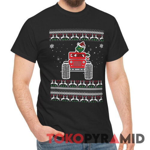 Rare Vintage The Grinch Truck Merry Christmas Ugly Tee