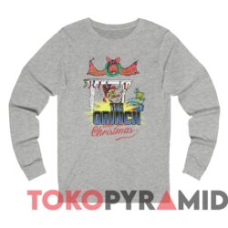 Rare Vintage The Grinch Who Stole Christmas Sweater 4 Rare Vintage The Grinch Who Stole Christmas Sweater SportGrey Long sleeved