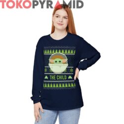 The Mandalorian The Child Ugly Christmas Sweatshirt 3 Rare Vintage The Mandalorian The Child Ugly Christmas