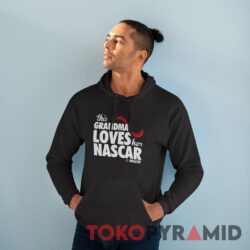Rare Vintage This Grandma Loves Her Nascar T Shirt Black Hoodie