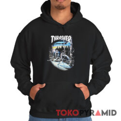 Rare Vintage Thrasher 13 Wolves Hoodie