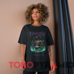 Rare Vintage Thrasher Diamond Supply Tee Woman Black T shirt