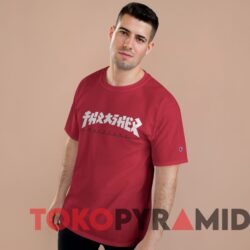 Rare Vintage Thrasher Godzilla Logo Tee Man Red Tshirt