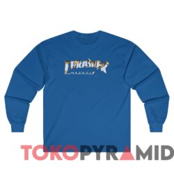 Rare Vintage Thrasher Intro Burner Flame Graphic Standard Tee 2 Rare Vintage Thrasher Intro Burner Flame Graphic Standard Tee Royal Long sleeved