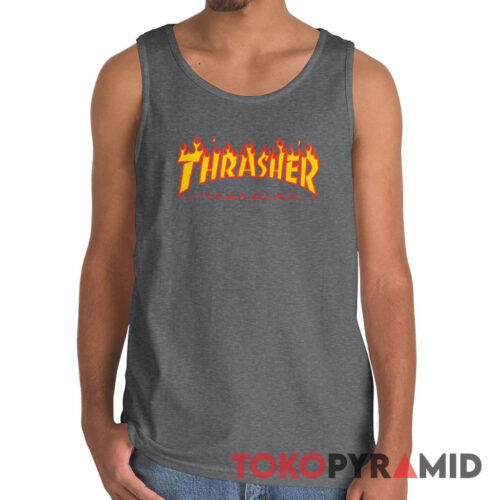 Rare Vintage Thrasher Magazine Fire Logo Tank Top