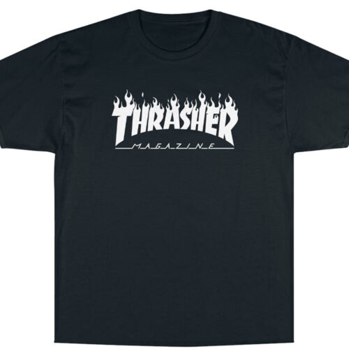Rare Vintage Thrasher Magazine Flame Fire Logo Tee