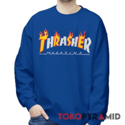 Rare Vintage Thrasher Magazine Flame Logo Sweatshirt